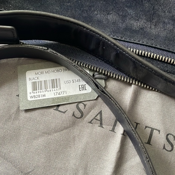 All Saints Mori MD hobo black suede - Picture 11 of 13